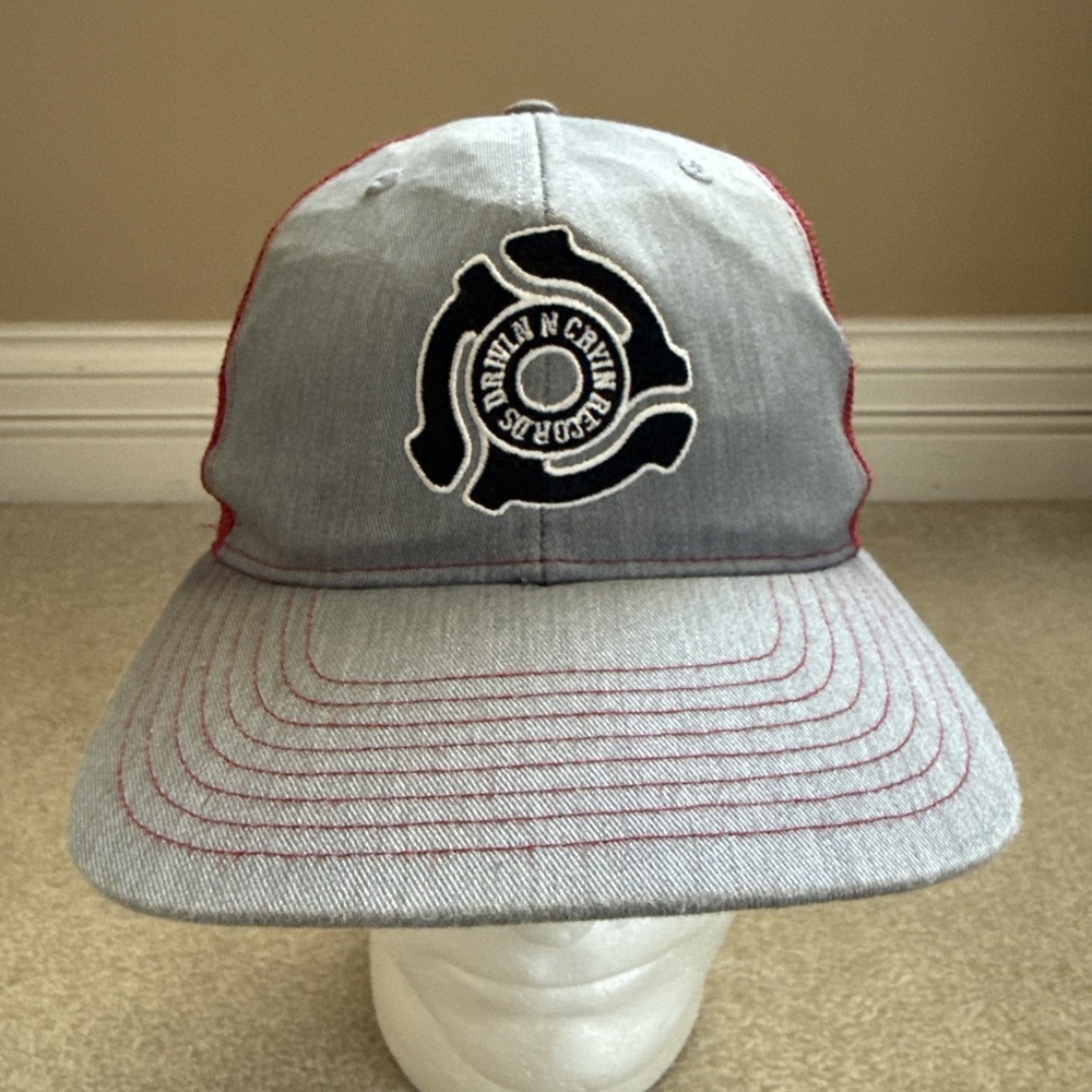 Drivin' n Cryin' Records Trucker Hat Red Gray RARE‎